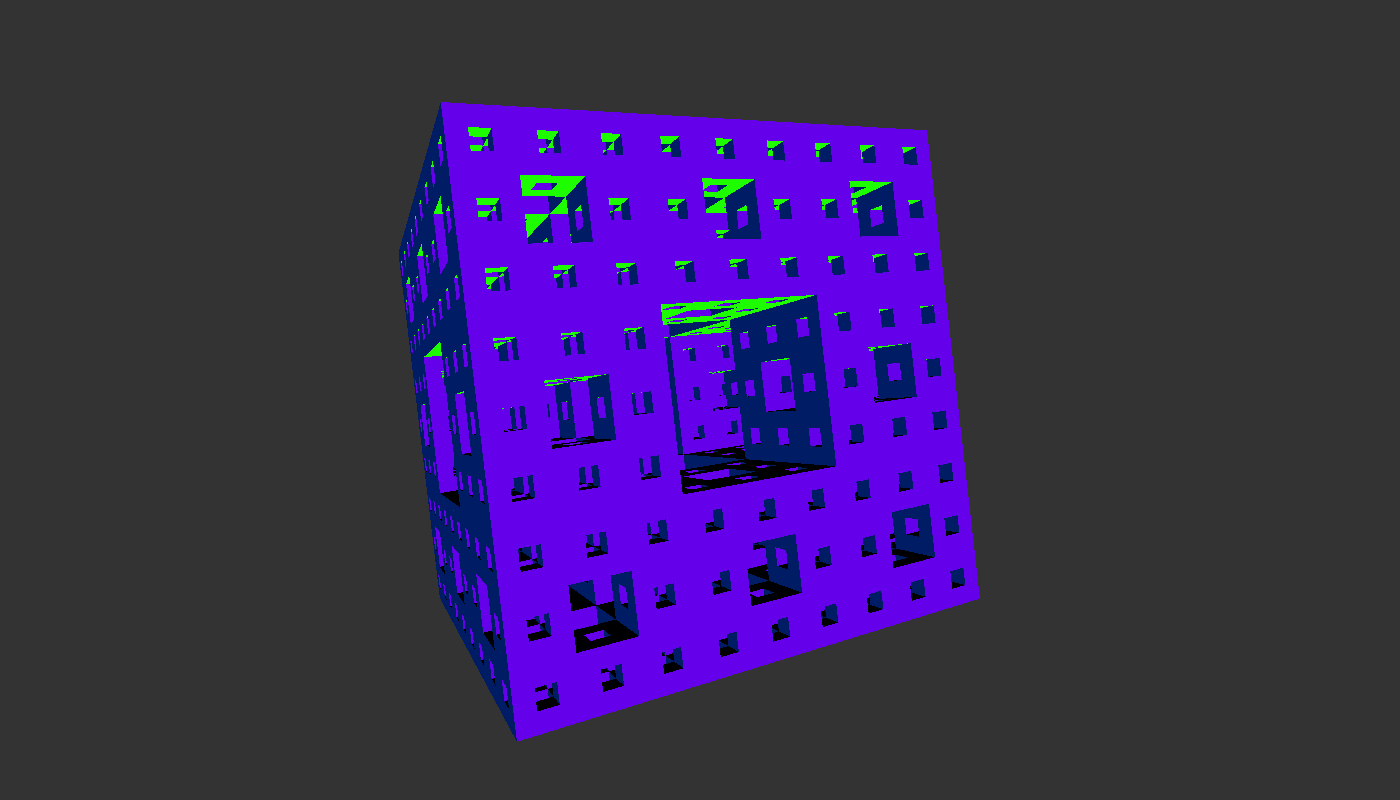 "Menger Sponge Fractal" code example