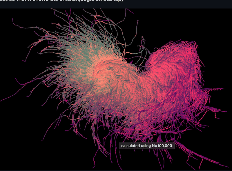 Collatz' birb 3D in Processing