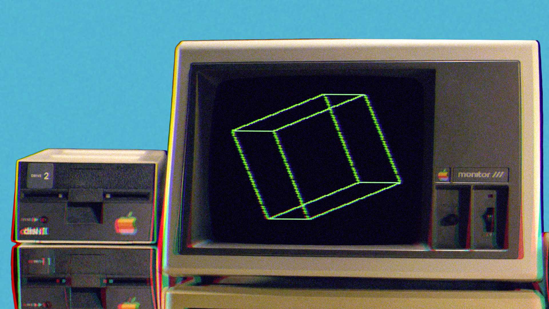 AppleSoft BASIC 3D Cube