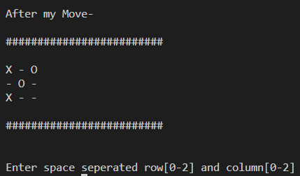 Tic Tac Toe MiniMax in an interactive python console app