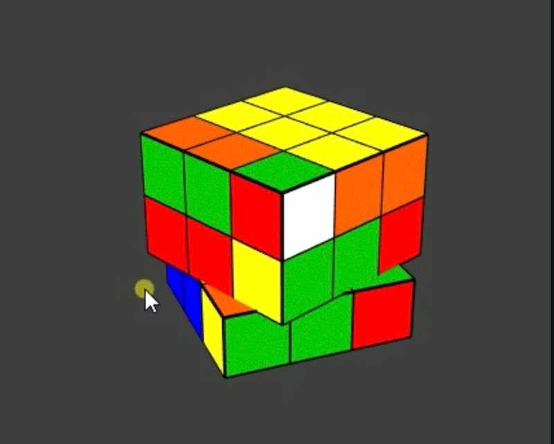 Rubik's Cube simulation with P5js