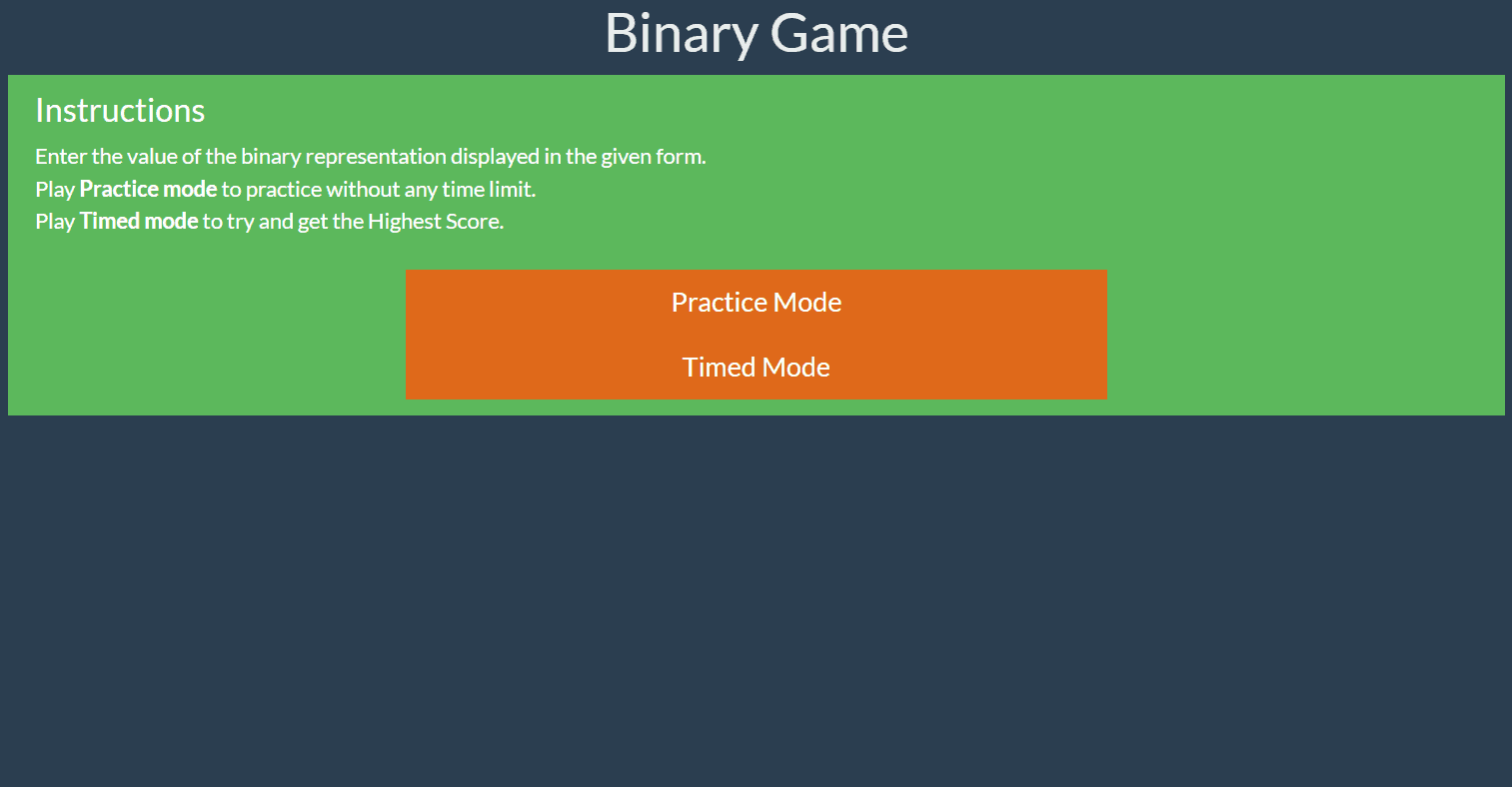 Binary Game